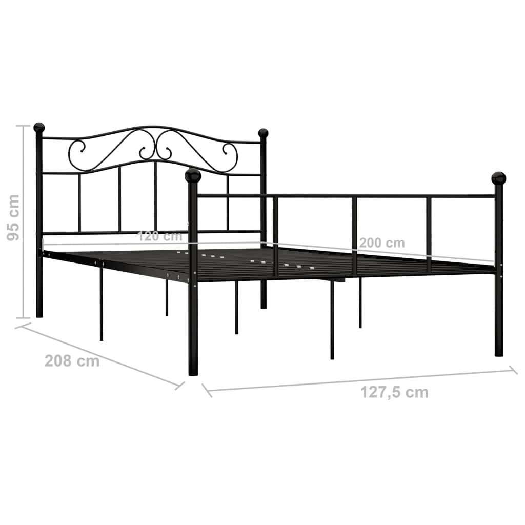 Giroletto Nero in Metallo 120x200 cm | homemem39