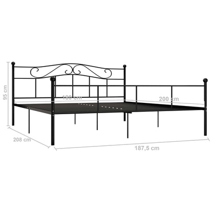 Giroletto Nero in Metallo 180x200 cm | homemem39