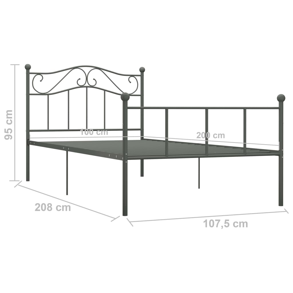 Giroletto Grigio in Metallo 100x200 cm | homemem39