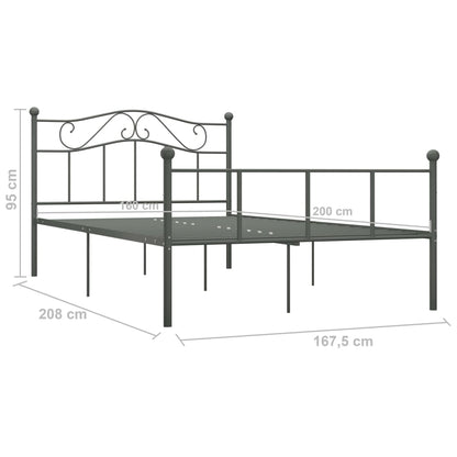 Giroletto Grigio in Metallo 160x200 cm | homemem39