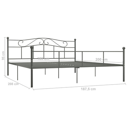 Giroletto Grigio in Metallo 180x200 cm | homemem39