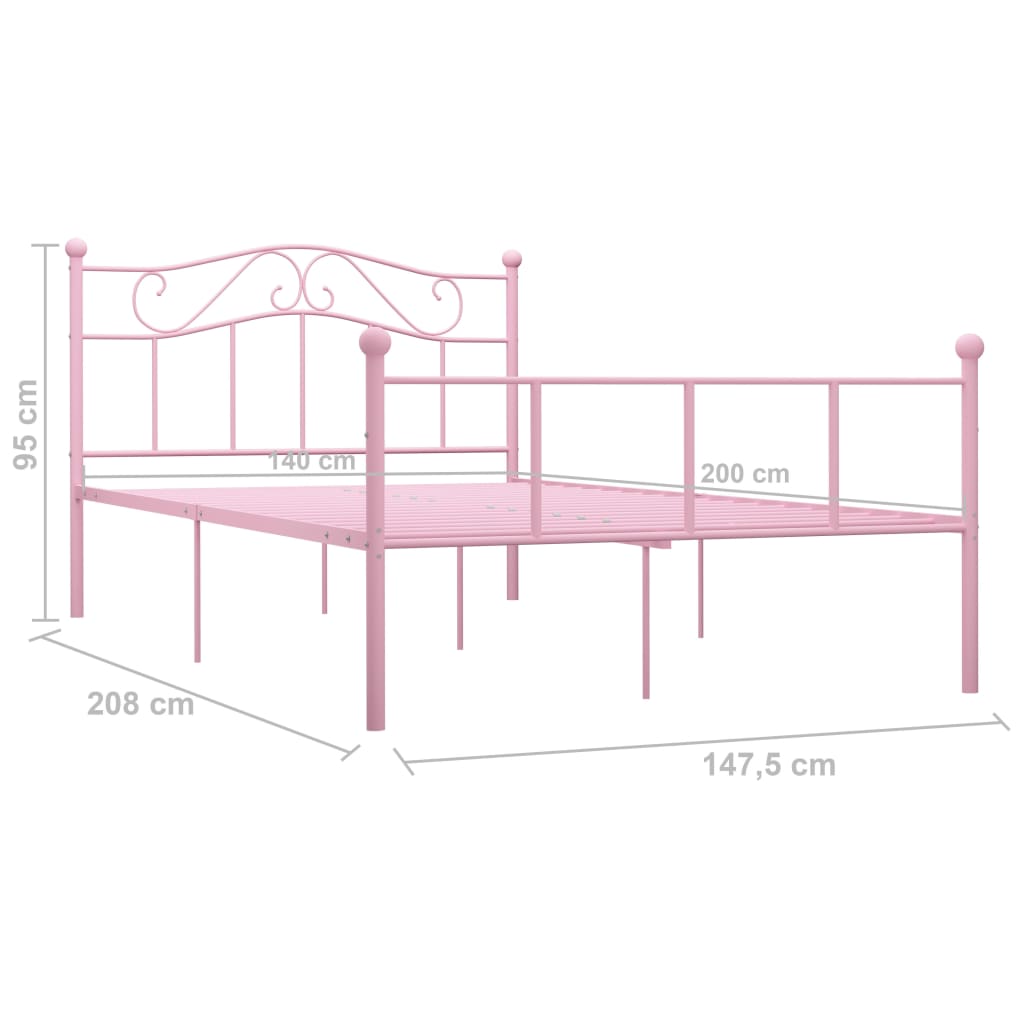Giroletto Rosa in Metallo 140x200 cm | homemem39
