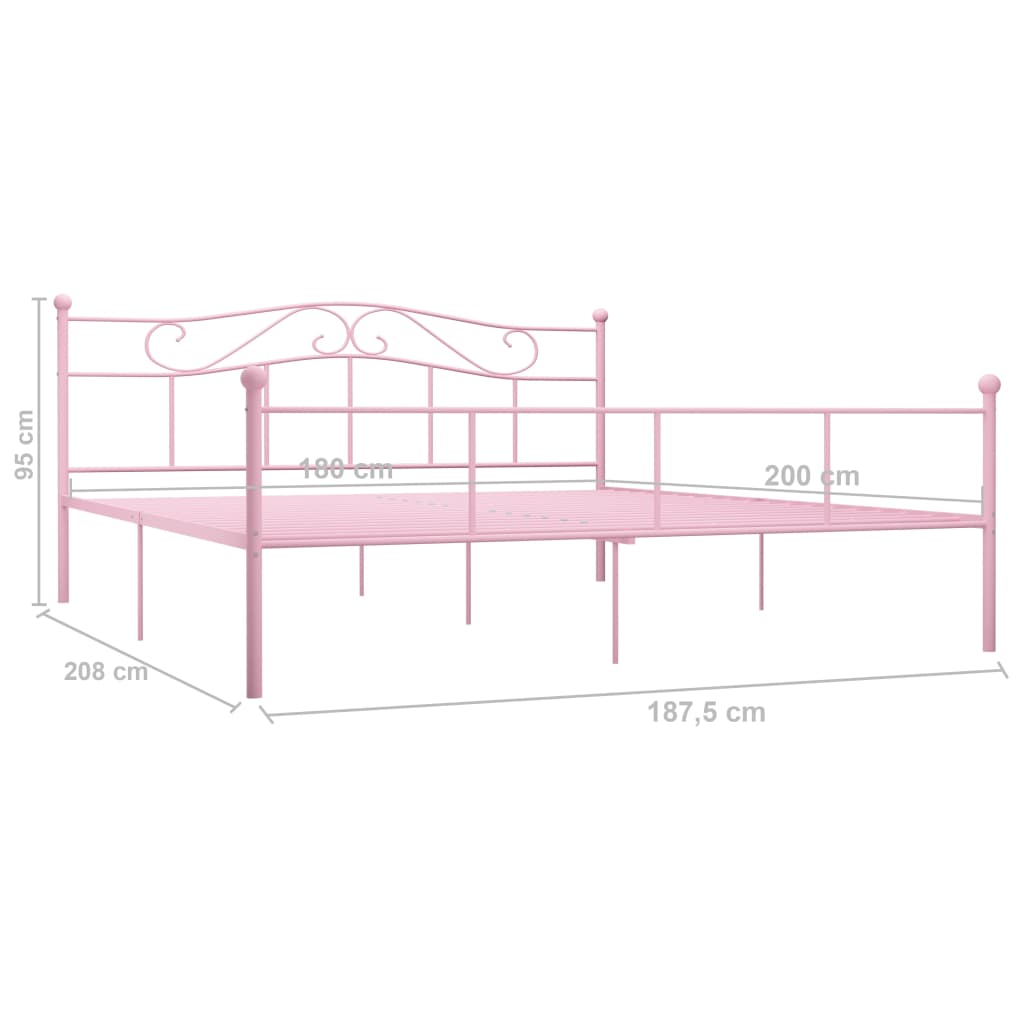 Giroletto Rosa in Metallo 180x200 cm | homemem39