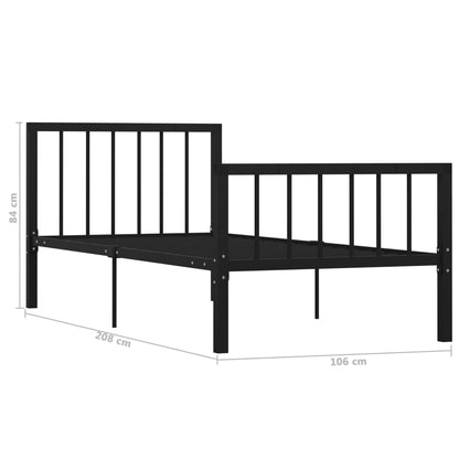Giroletto Nero in Metallo 100x200 cm | homemem39