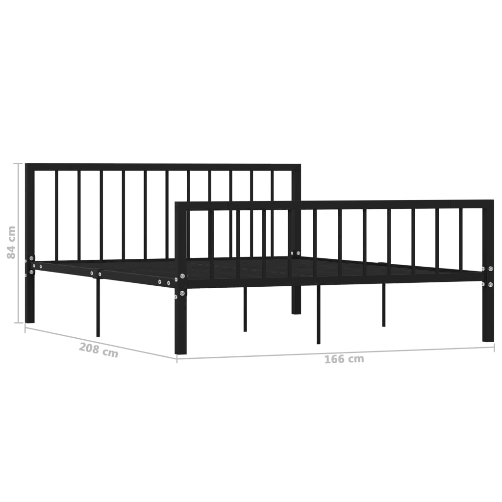 Giroletto Nero in Metallo 160x200 cm | homemem39