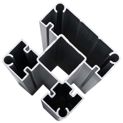 Recinzione da Giardino in WPC 353x186 cm Marrone | homemem39