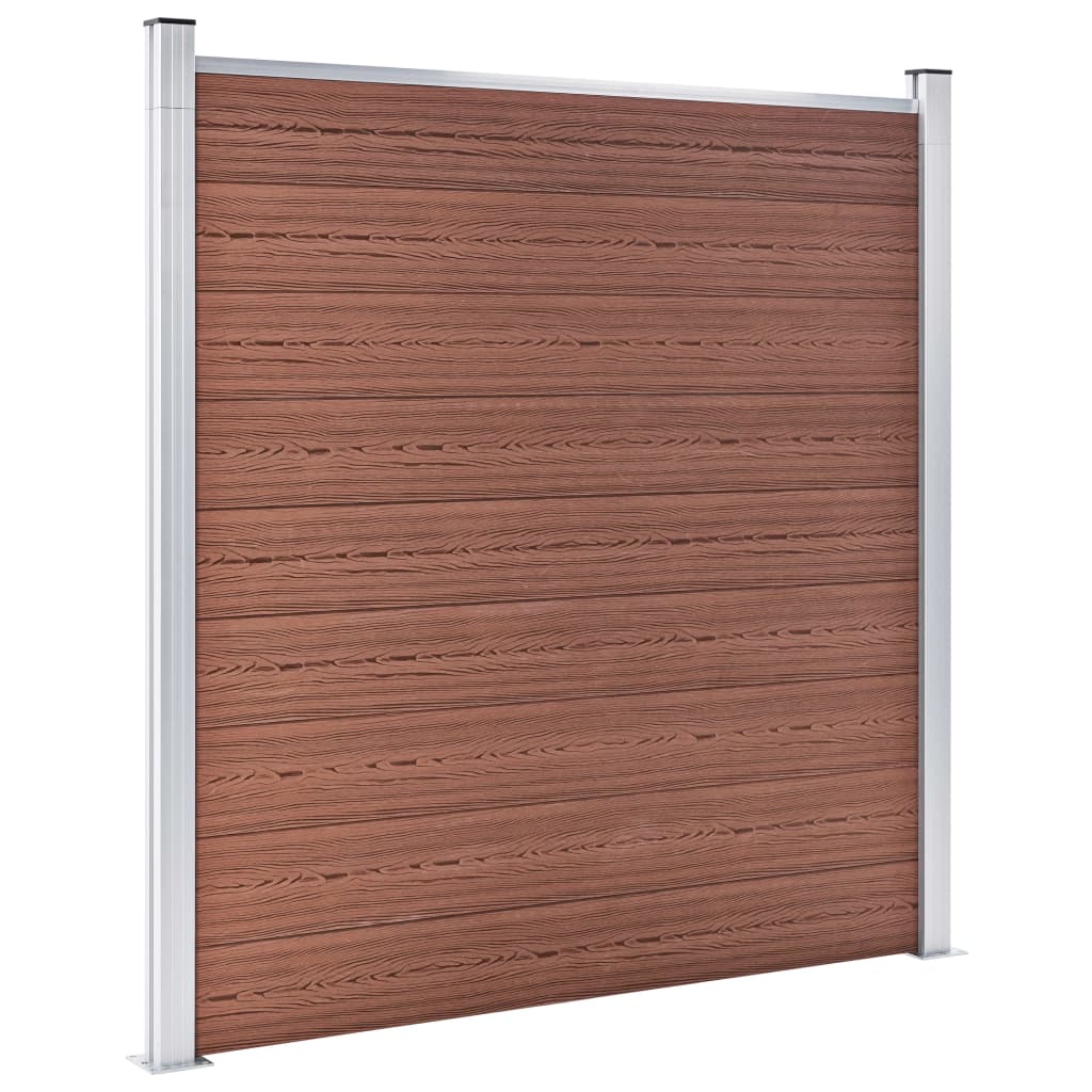 Recinzione da Giardino in WPC 699x186 cm Marrone | homemem39
