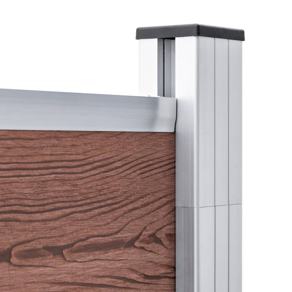 Recinzione da Giardino in WPC 872x186 cm Marrone | homemem39