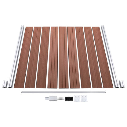 Recinzione da Giardino in WPC 1045x186 cm Marrone | homemem39