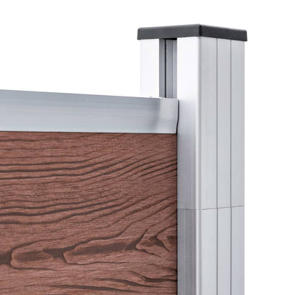 Recinzione da Giardino in WPC 1218x186 cm Marrone | homemem39