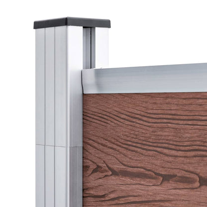 Recinzione da Giardino in WPC 1391x186 cm Marrone | homemem39