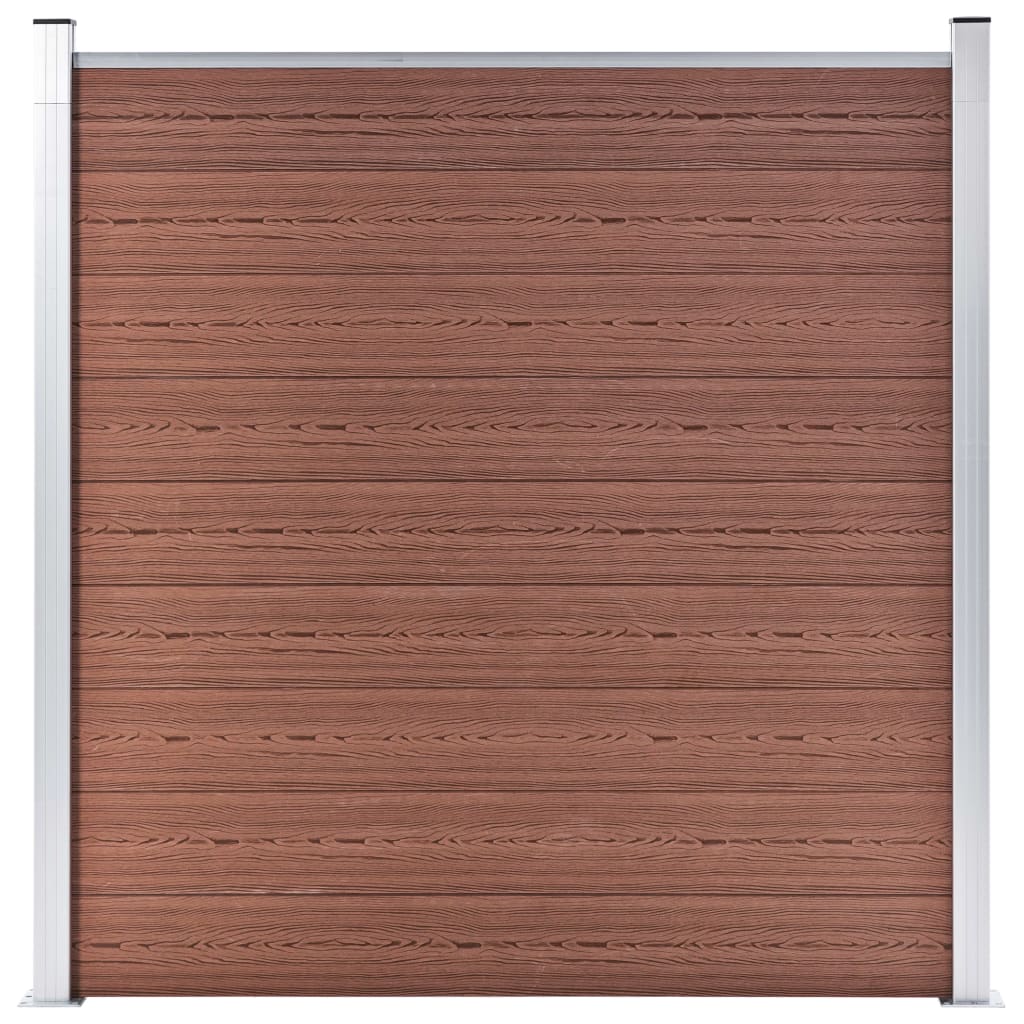 Recinzione da Giardino in WPC 1564x186 cm Marrone | homemem39