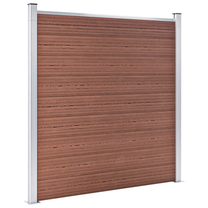 Recinzione da Giardino in WPC 1564x186 cm Marrone | homemem39