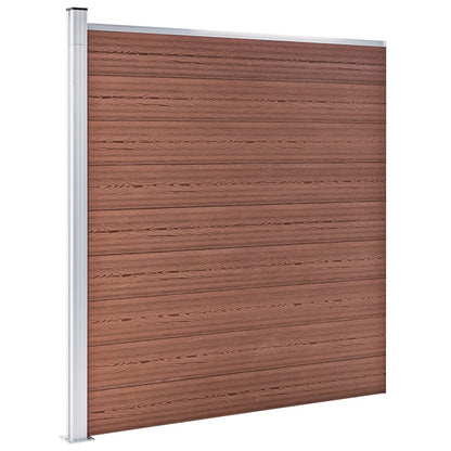 Recinzione da Giardino in WPC 1564x186 cm Marrone | homemem39