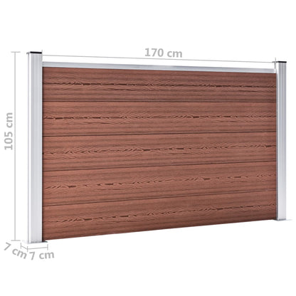 Pannello di Recinzione in WPC 353x106 cm Marrone - homemem39