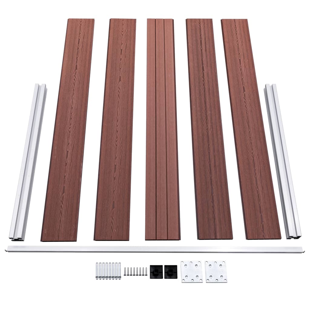Pannello di Recinzione in WPC 872x106 cm Marrone | homemem39