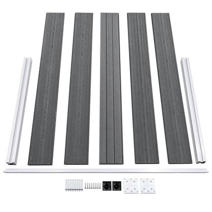 Recinzione da Giardino in WPC 353x106 cm Grigia | homemem39