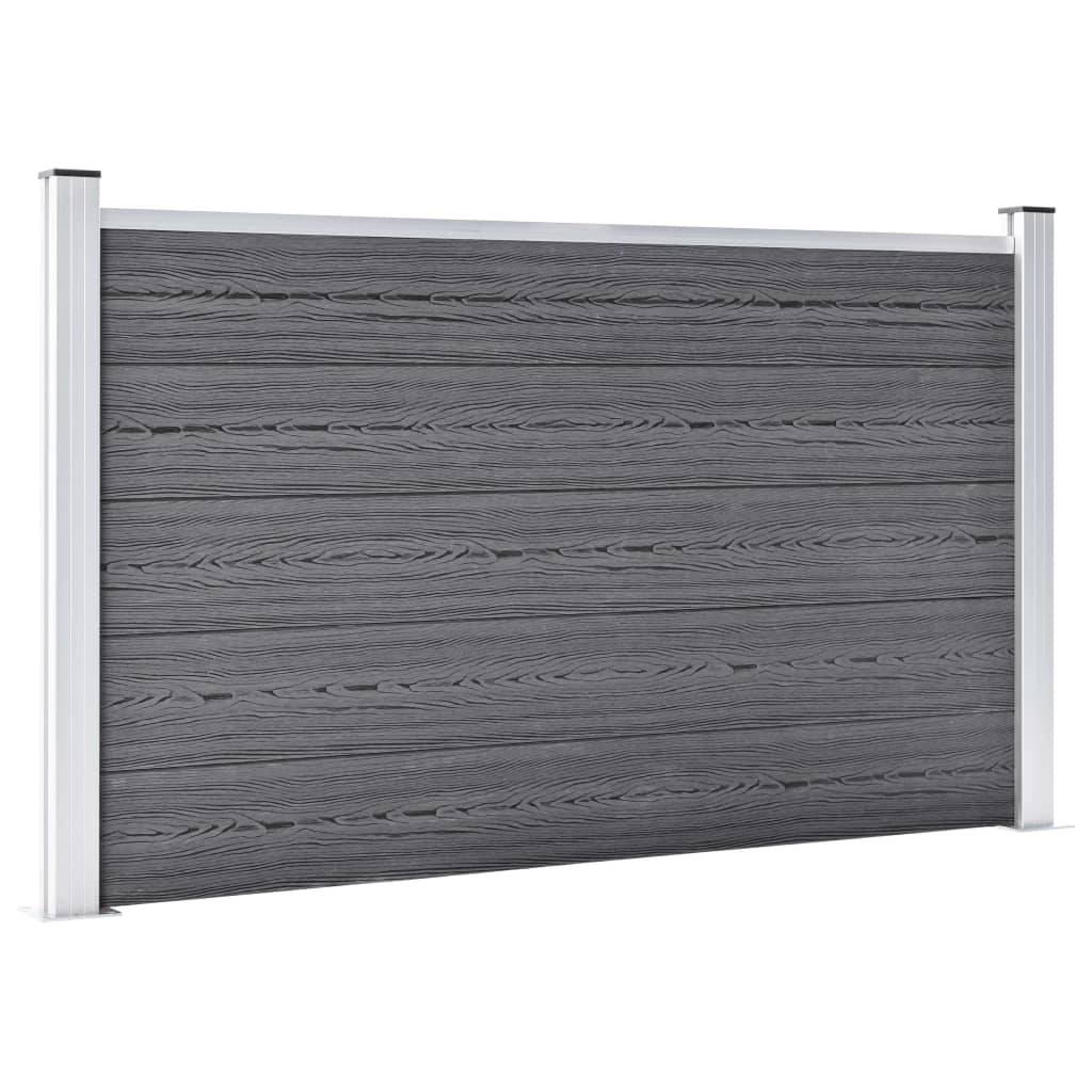Recinzione da Giardino in WPC 526x106 cm Grigia | homemem39