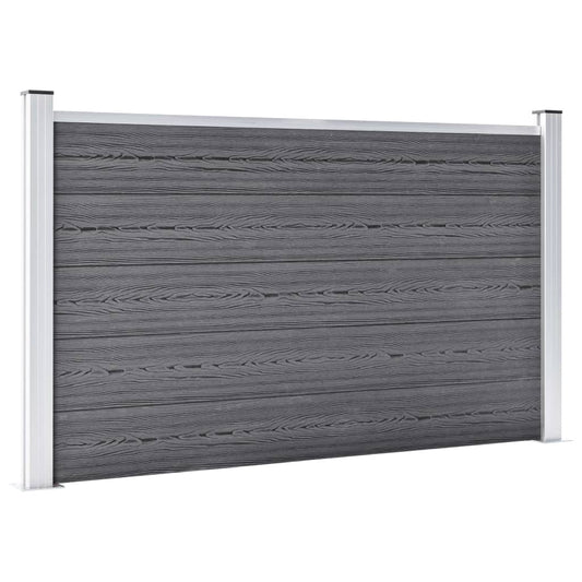 Recinzione da Giardino in WPC 526x106 cm Grigia | homemem39