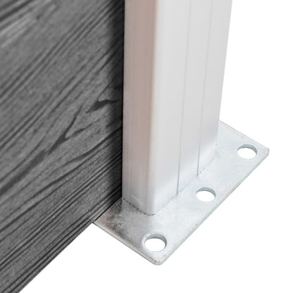 Recinzione da Giardino in WPC 526x106 cm Grigia | homemem39