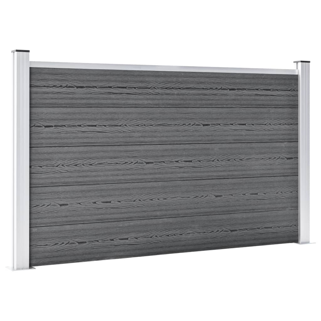 Recinzione da Giardino in WPC 699x106 cm Grigia | homemem39