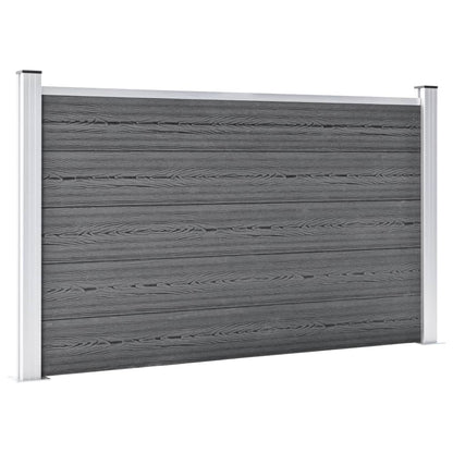 Recinzione da Giardino in WPC 699x106 cm Grigia | homemem39