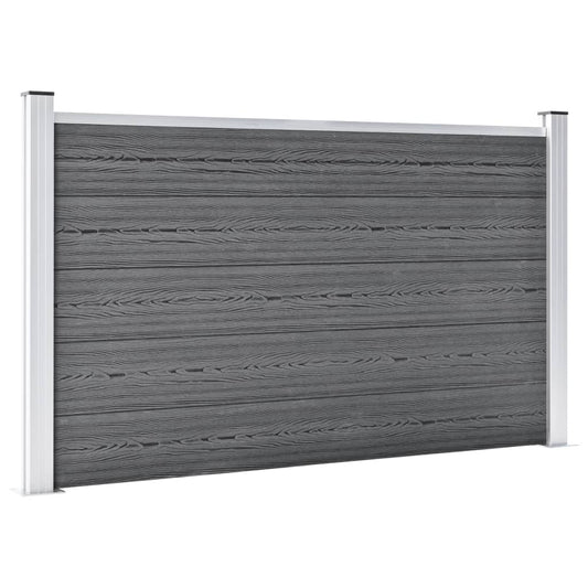 Recinzione da Giardino in WPC 699x106 cm Grigia | homemem39