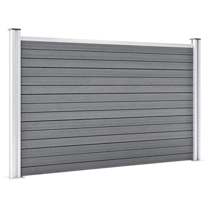Recinzione da Giardino in WPC 699x106 cm Grigia | homemem39