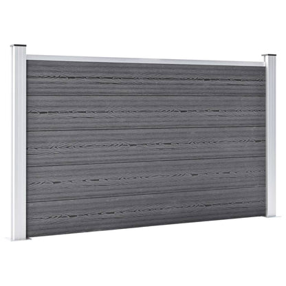 Recinzione da Giardino in WPC 872x106 cm Grigia | homemem39