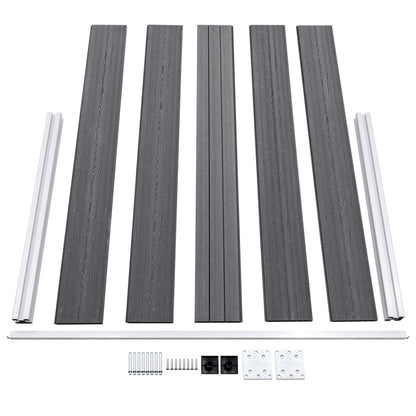 Recinzione da Giardino in WPC 872x106 cm Grigia | homemem39