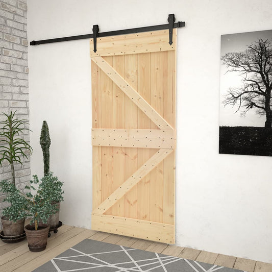 Porta 80x210 cm in Legno Massello di Pino