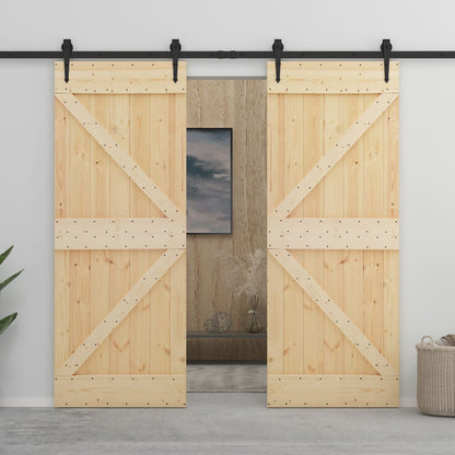 Porta 90x210 cm in Legno Massello di Pino - homemem39