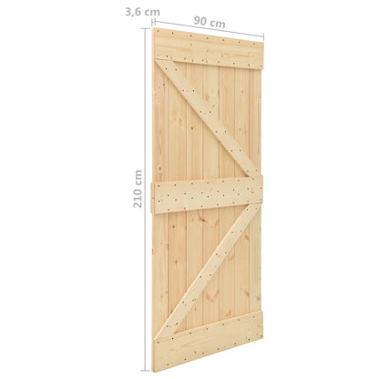 Porta 90x210 cm in Legno Massello di Pino - homemem39