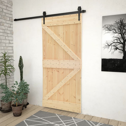 Porta 90x210 cm in Legno Massello di Pino - homemem39