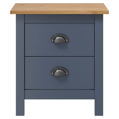 Comodini Hill Grigi 2 pz 46x35x49,5 cm in Legno di Pino | homemem39