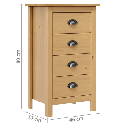 Credenza Hill 46x35x80 cm Legno Massello di Pino