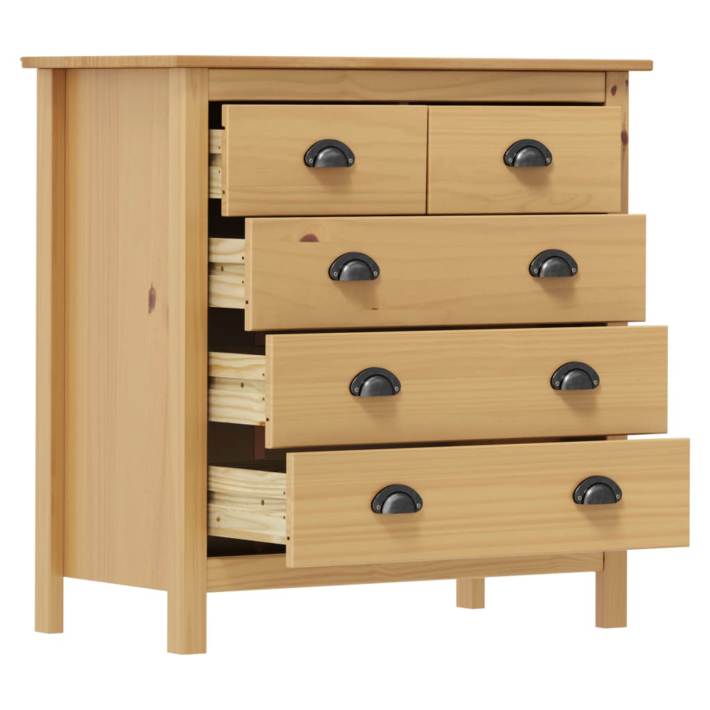 Credenza Hill 79x40x80 cm Legno Massello di Pino - homemem39