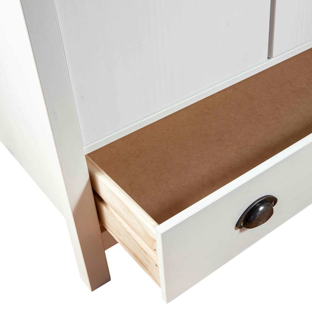 Armadio a 2 Ante Hill Bianco 89x50x170cm in Legno di Pino - homemem39