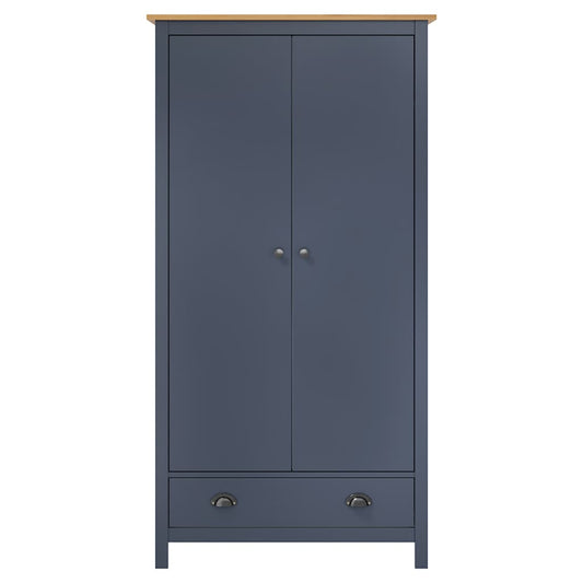 Armadio a 2 Ante Hill Grigio 89x50x170 cm in Legno di Pino | homemem39