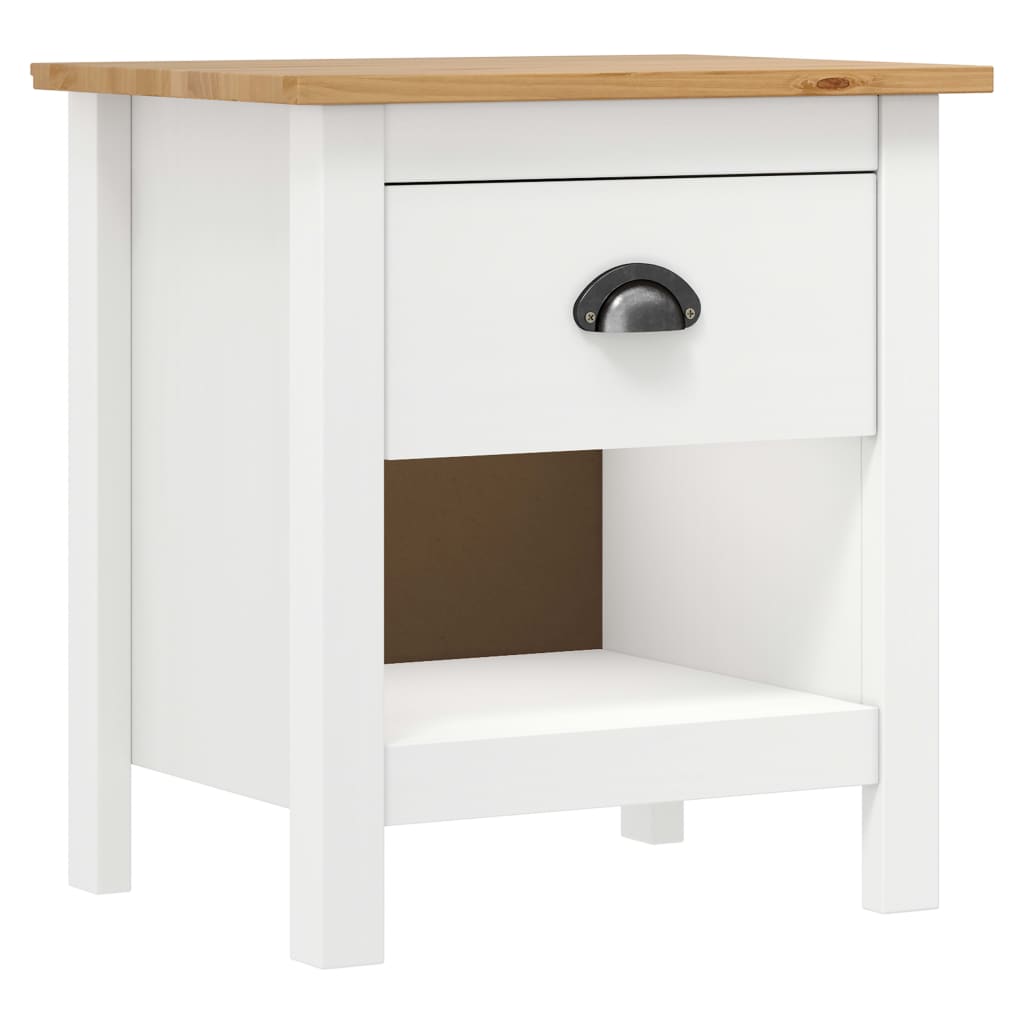 Comodini Hill 2 pz 46x35x49,5 cm Legno Massello di Pino | homemem39
