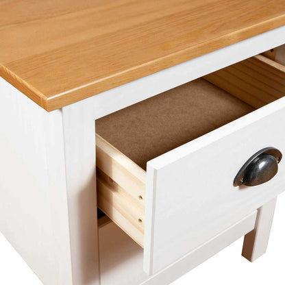 Comodini Hill 2 pz 46x35x49,5 cm Legno Massello di Pino
