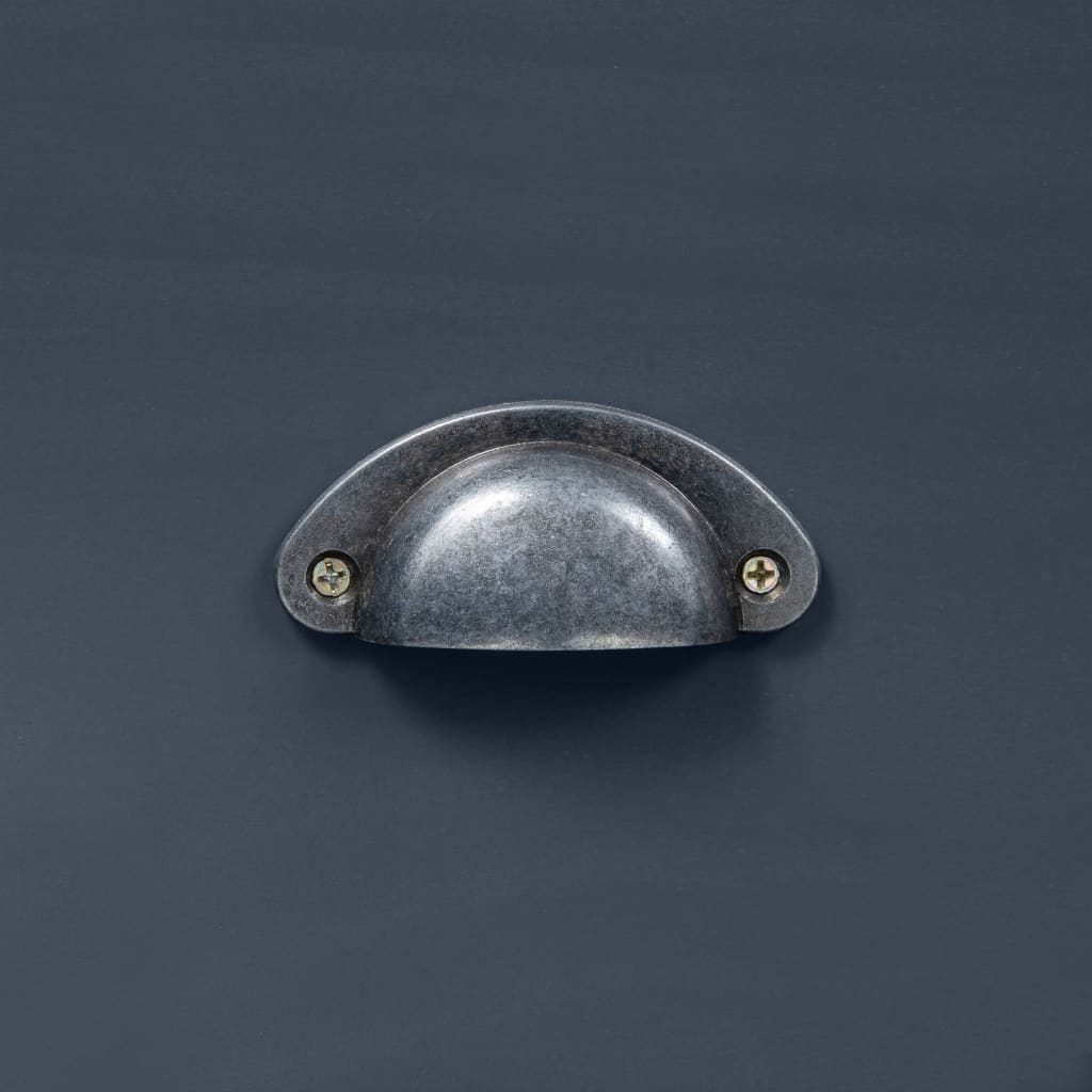 Credenza Hill Grigia 125x40x80 cm in Legno Massello di Pino - homemem39