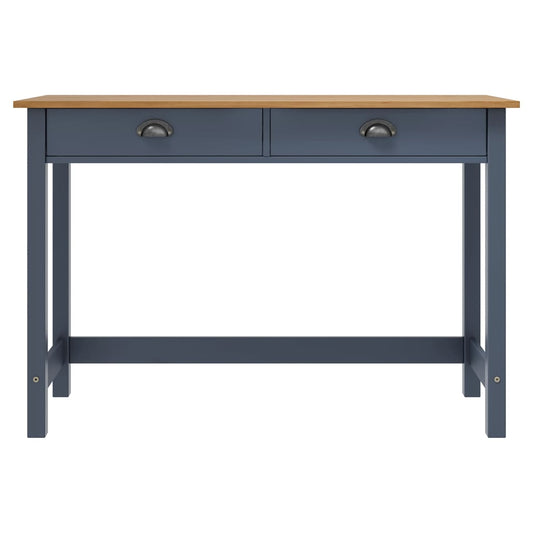 Consolle Hill con 2 Cassetti Grigia 110x45x74 cm Legno Pino | homemem39