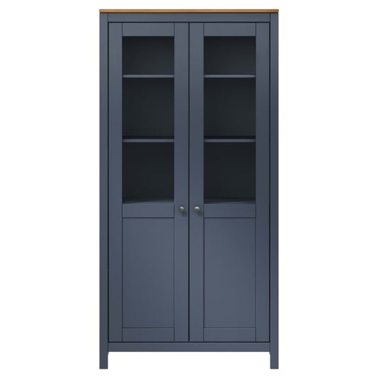Credenza Alta Hill Grigia 85x37x170,5 cm in Legno di Pino