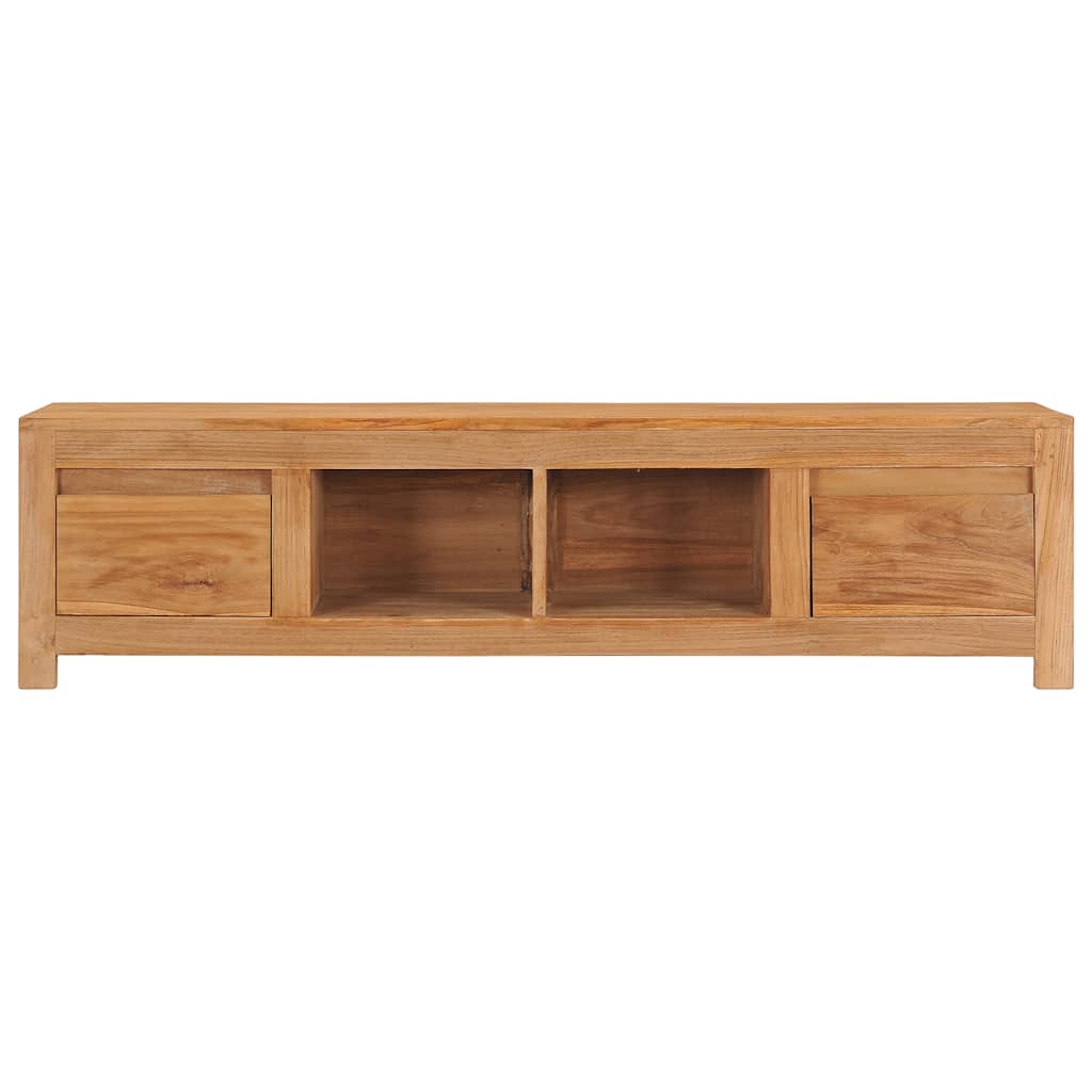 Mobile Porta TV 135x30x35 cm in Legno Massello di Teak - homemem39