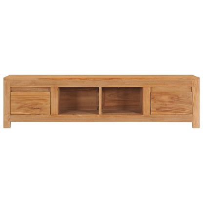 Mobile Porta TV 135x30x35 cm in Legno Massello di Teak - homemem39
