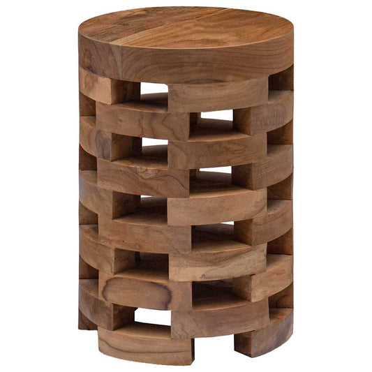 Comodino 30x30x45 cm in Legno Massello di Teak