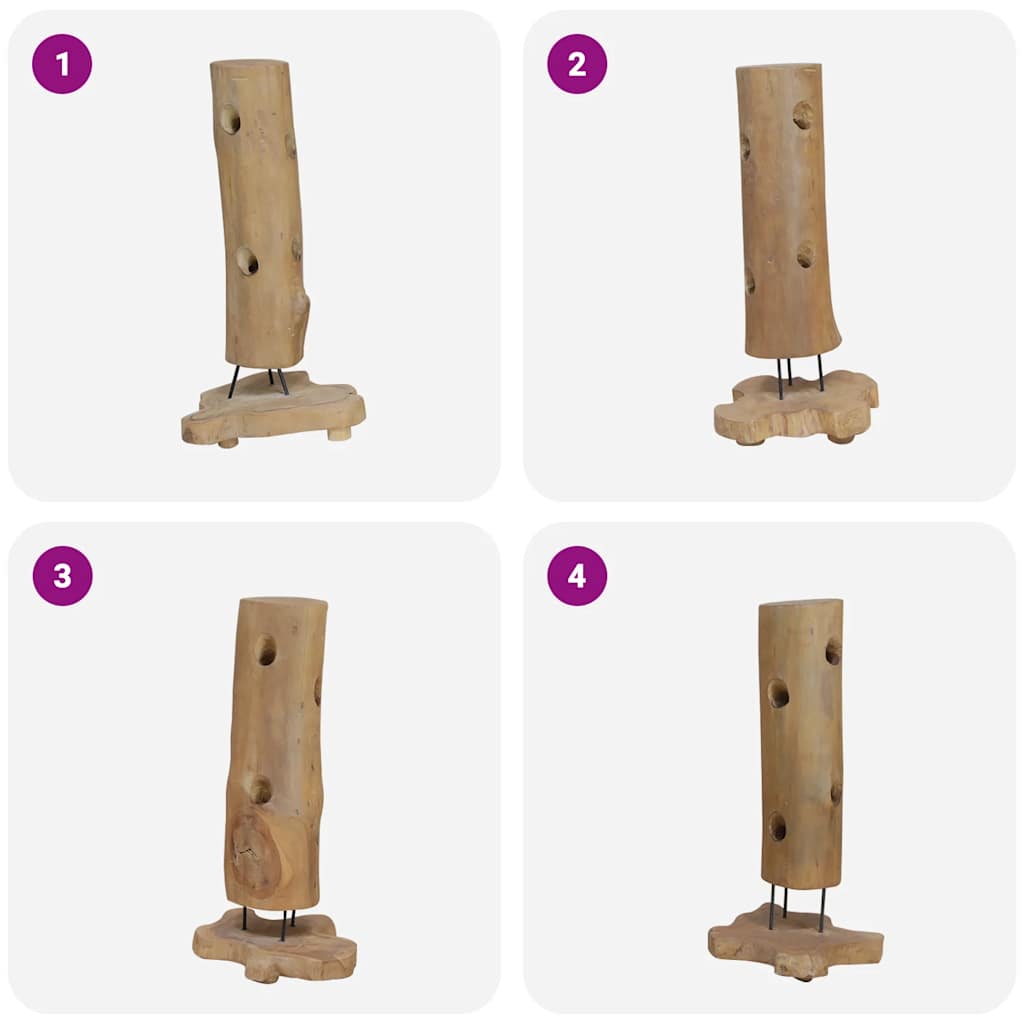 Cantinetta per 8 Bottiglie 40x30x80 cm in Legno di Teak