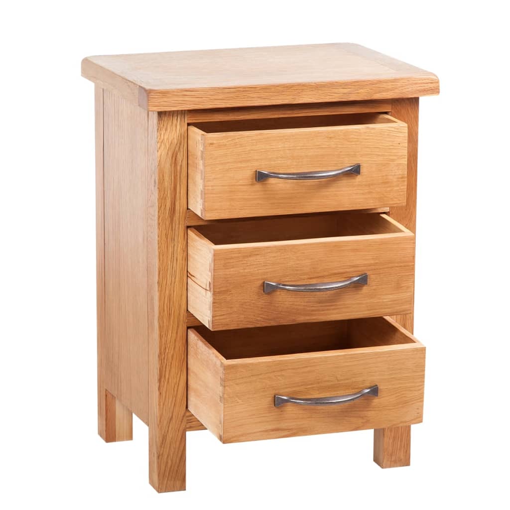 Comodini 2 pz 40x30x54 cm in Legno Massello di Rovere | homemem39