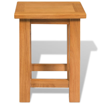 Tavolini da Salotto 2 pz 27x24x37 cm Legno Massello di Rovere - homemem39